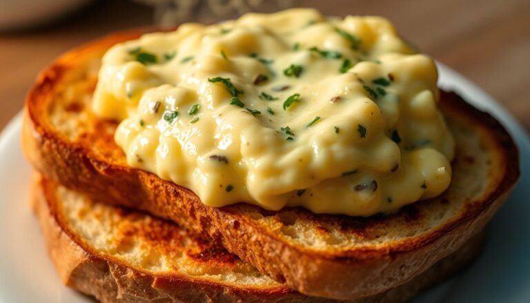 Creamy Scrambled Eggs with Herbs & Toasted Sourdough