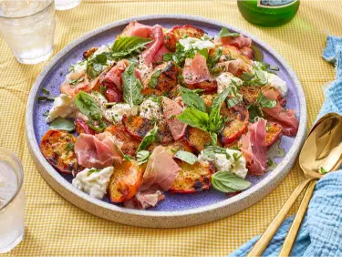 Grilled Peach and Burrata