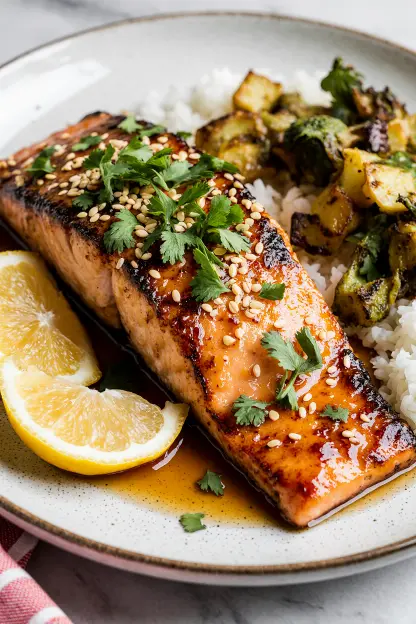 Honey Garlic Glazed Salmon