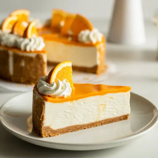 No-Bake Orange Creamsicle Cheesecake