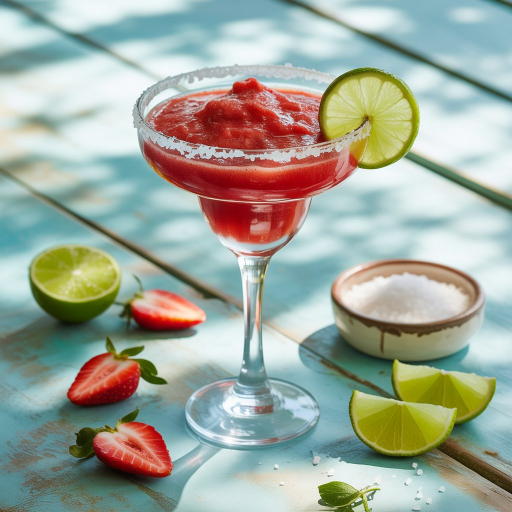 Strawberry Lime Mocktail Margarita